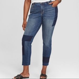 Women’s Universal Threads Patchwork Skinny Jeans